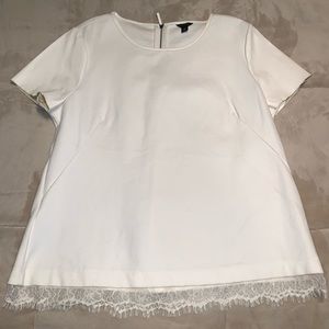 Leather Sleeve Ann Taylor Blouse